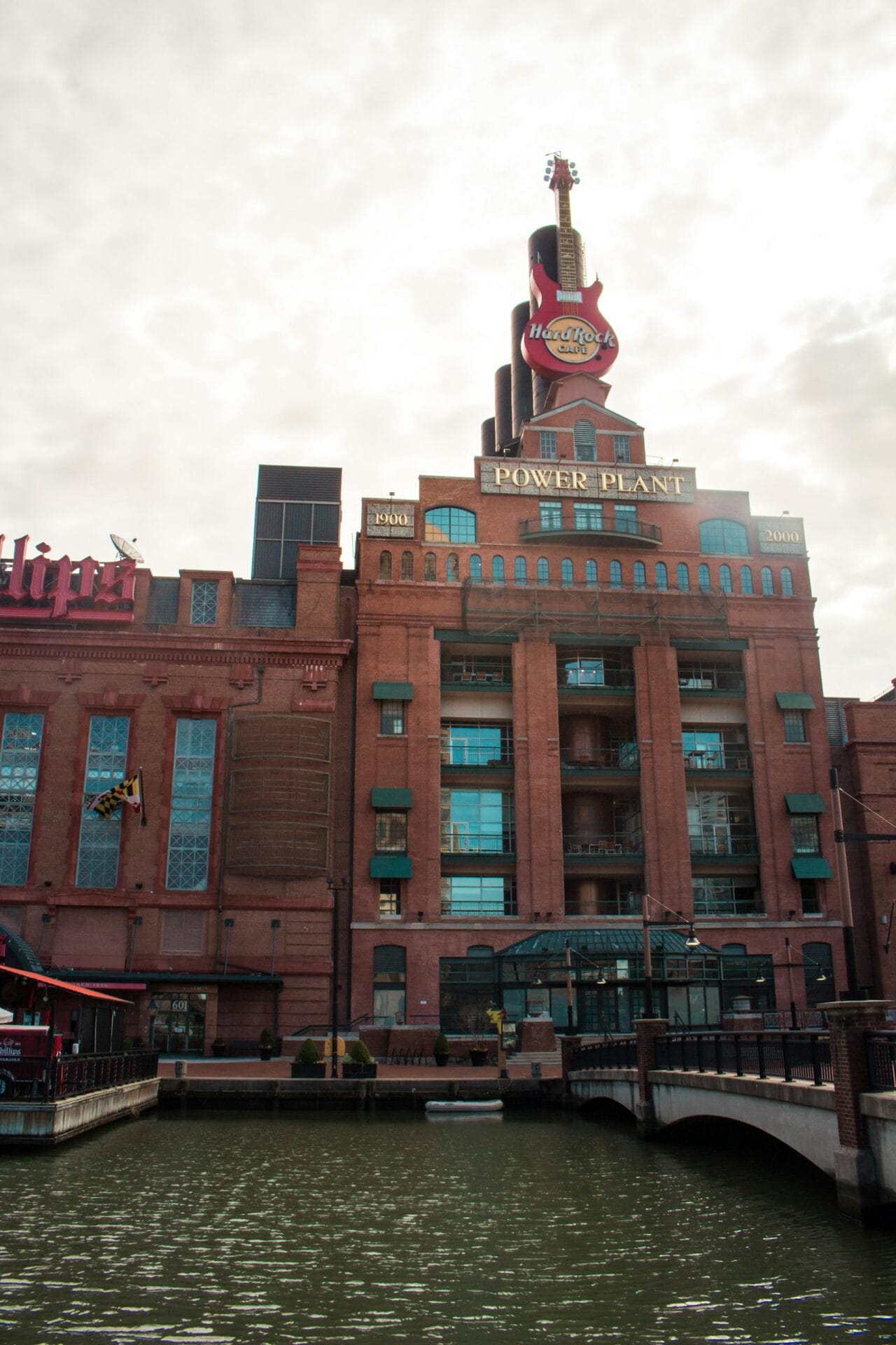 View of the historic Pratt Street Power Plant building in Baltimore, MD showcasing its unique architecture. baltimore process server
